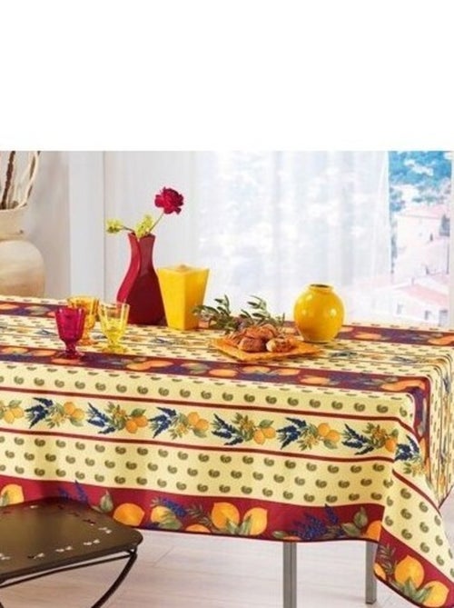 Mantel de Poliéster Citron PROMO LINGE - Kiabi Mantel de Poliéster Citron PROMO LINGE - Kiabi