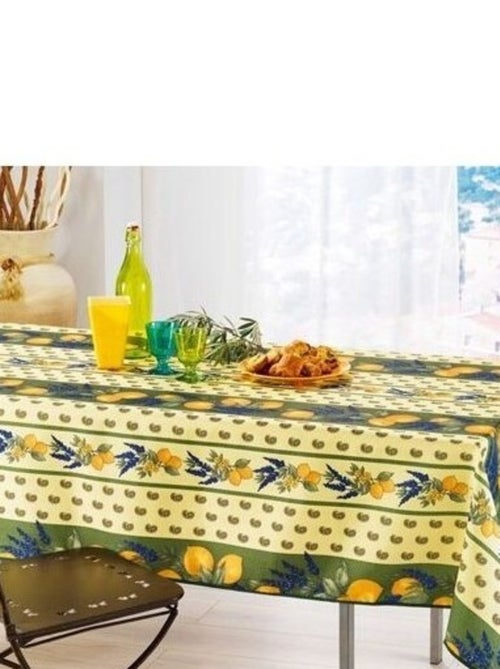 Mantel de Poliéster Citron PROMO LINGE - Kiabi Mantel de Poliéster Citron PROMO LINGE - Kiabi