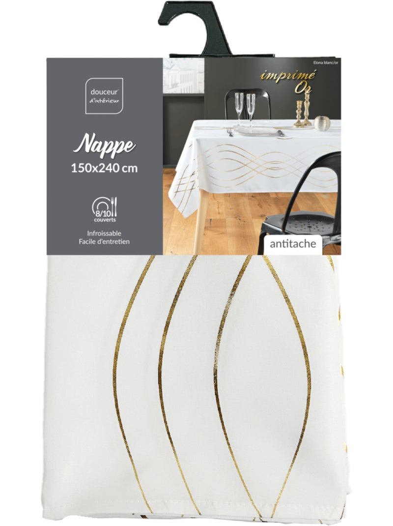 Mantel de Poliéster Elona PROMO LINGE Blanco - Kiabi