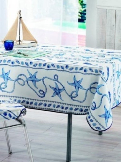 Mantel de Poliéster Marin PROMO LINGE - Kiabi Mantel de Poliéster Marin PROMO LINGE - Kiabi