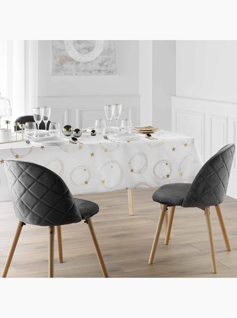 Mantel de Poliéster Métallisé Star PROMO LINGE Blanco - Kiabi