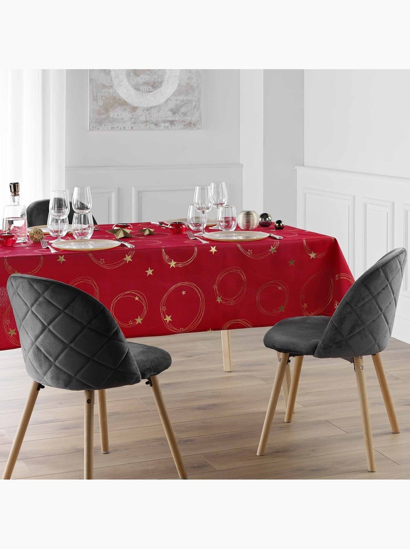 Mantel de Poliéster Métallisé Star PROMO LINGE Rojo - Kiabi