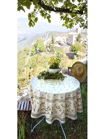 Mantel de Poliéster Moustier Bleu PROMO LINGE