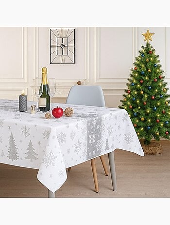 Mantel de Poliéster Nieve navideña PROMO LINGE