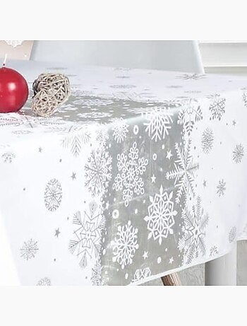 Mantel de Poliéster Nieve navideña PROMO LINGE