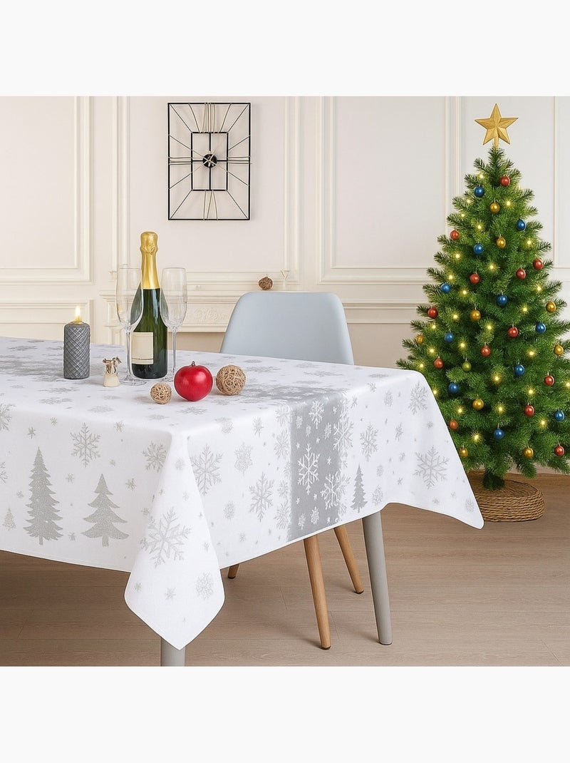Mantel de Poliéster Nieve navideña PROMO LINGE Blanco - Kiabi
