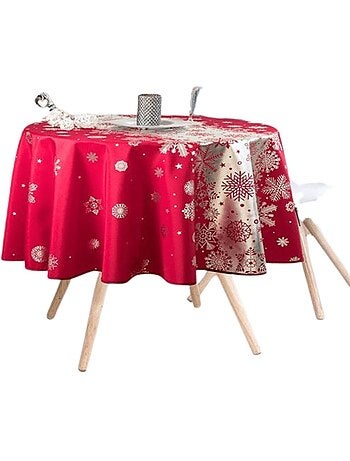 Mantel de Poliéster Nieve navideña PROMO LINGE