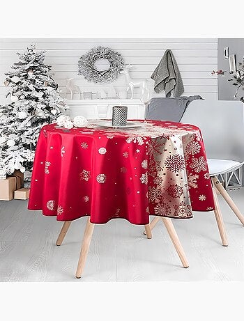 Mantel de Poliéster Nieve navideña PROMO LINGE
