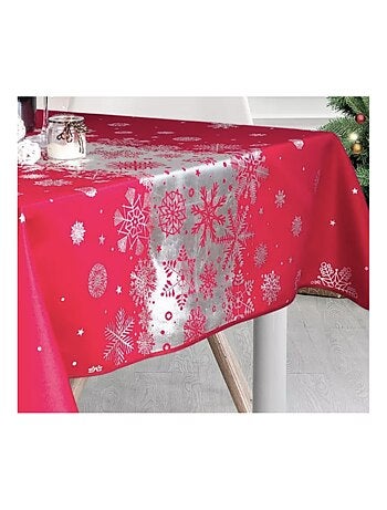 Mantel de Poliéster Nieve navideña PROMO LINGE