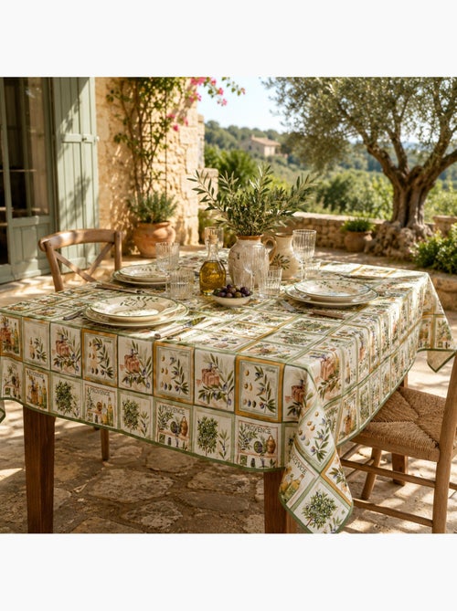 Mantel de poliéster oliviera promo linge - Kiabi Mantel de poliéster oliviera promo linge - Kiabi