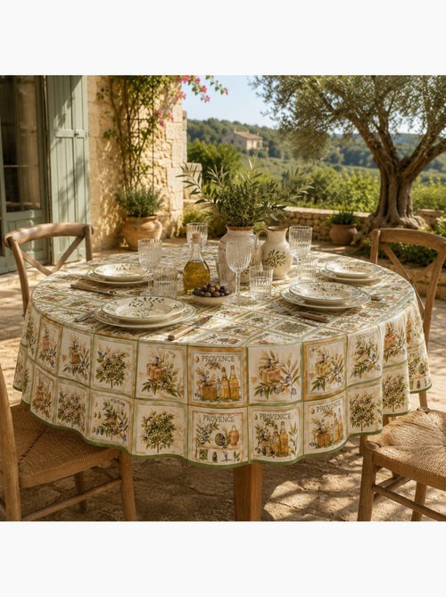 Mantel de poliéster oliviera promo linge - Kiabi Mantel de poliéster oliviera promo linge - Kiabi