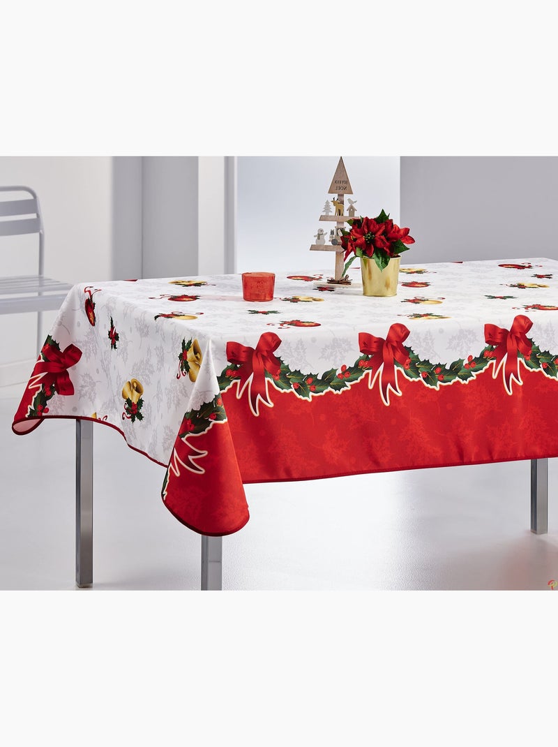 Mantel de Poliéster Papá Noel o Campana PROMO LINGE Rojo - Kiabi