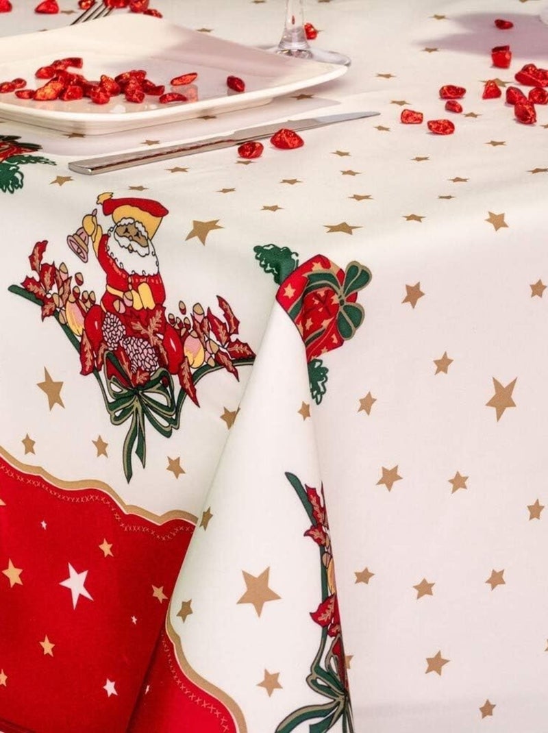 Mantel de Poliéster Papá Noel o Campana PROMO LINGE Rojo - Kiabi