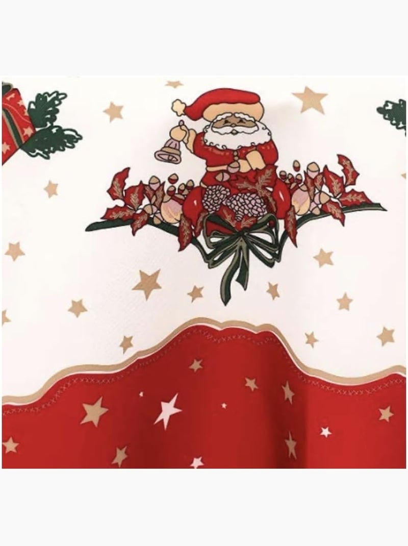 Mantel de Poliéster Papá Noel o Campana PROMO LINGE Rojo - Kiabi