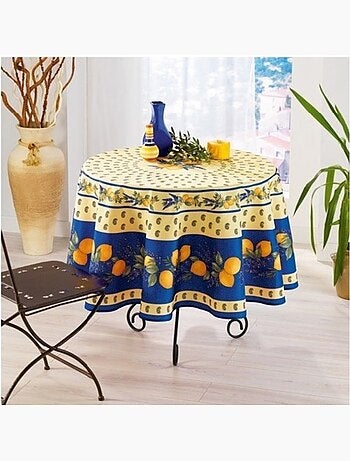 Mantel de poliéster provençale citron promo linge