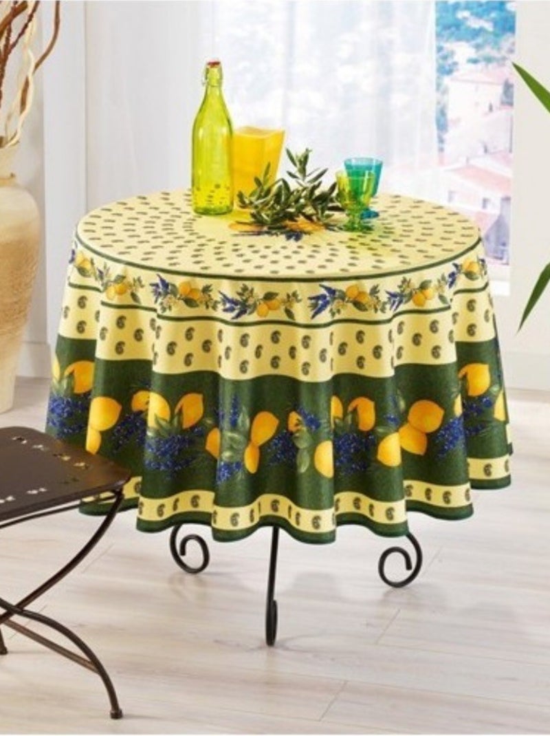 Mantel de Poliéster Provençale Citron PROMO LINGE Verde - Kiabi