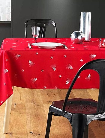 Mantel de Poliéster Sapin argent PROMO LINGE