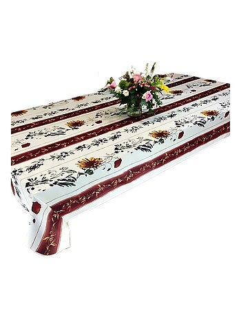 Mantel de poliéster terracotta promo linge