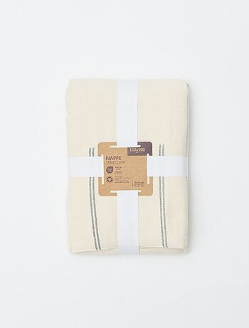 Mantel de rayas de algodón (150x200 cm) - Kiabi Home