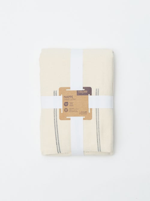 Mantel de rayas de algodón (150x200 cm) - Kiabi Home - Kiabi