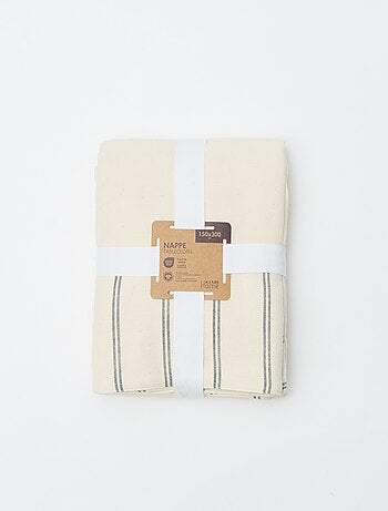 Mantel de rayas de algodón (150x300 cm) - Kiabi Home