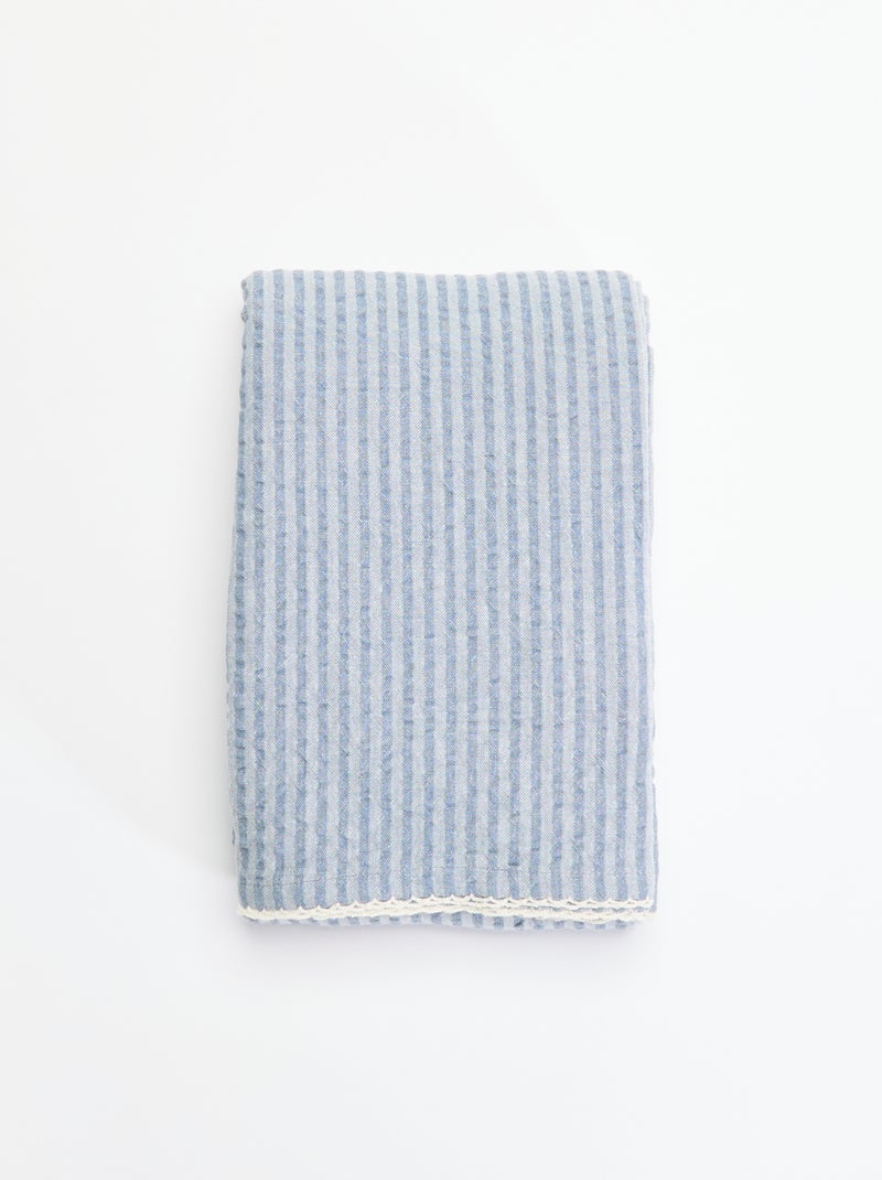 Mantel de tejido gofrado Azul - Kiabi