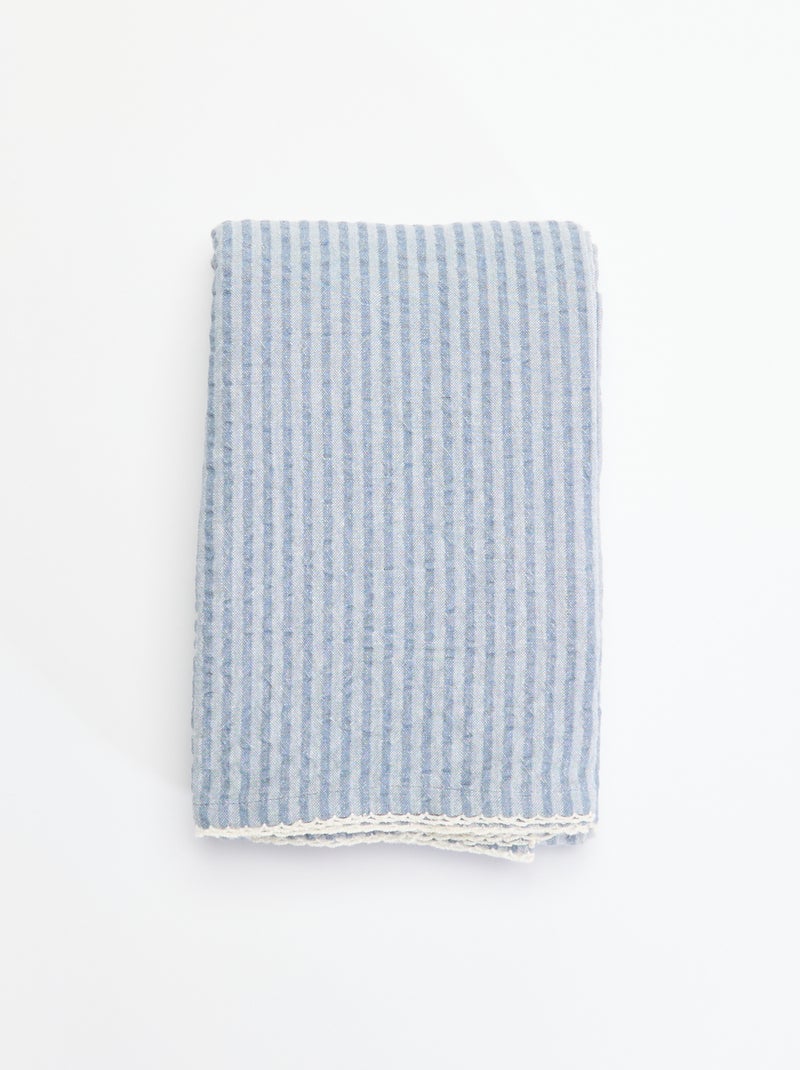 Mantel de tejido gofrado Azul - Kiabi