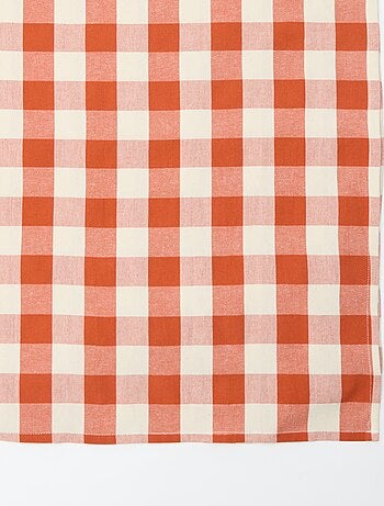 Mantel estampado a cuadros 150 x 150 cm - Kiabi Home