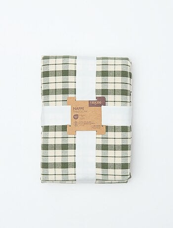 Mantel estampado a cuadros (150x300 cm) - Kiabi Home