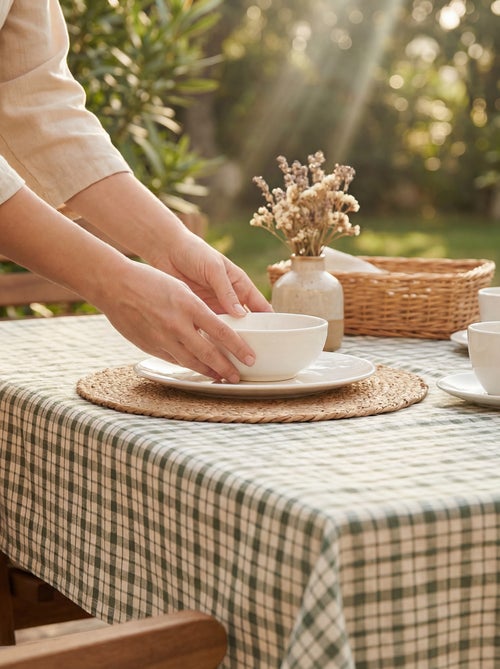 Mantel estampado a cuadros (150x300 cm) - Kiabi Home - Kiabi