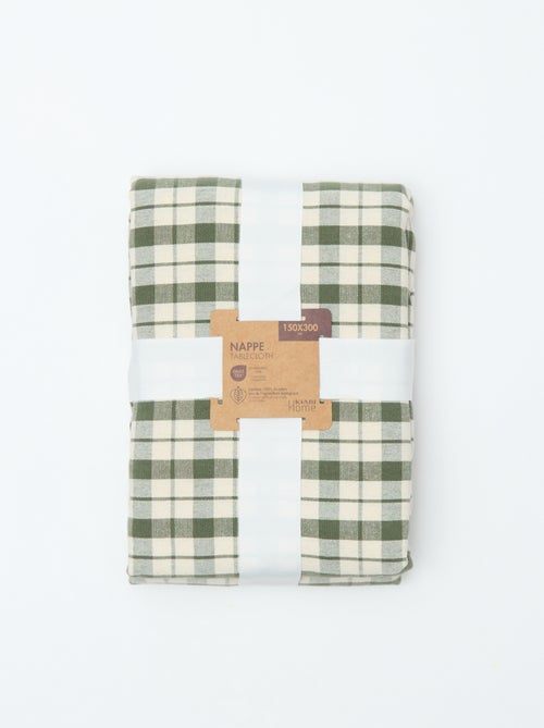 Mantel estampado a cuadros (150x300 cm) - Kiabi Home - Kiabi