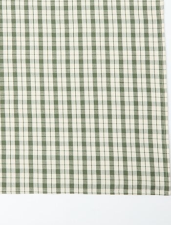 Mantel estampado de cuadros (150x150 cm) - Kiabi Home