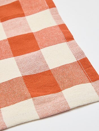 Mantel estampado de cuadros (150x150 cm) - Kiabi Home