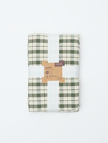 Mantel estampado de cuadros (150x200 cm) - Kiabi Home