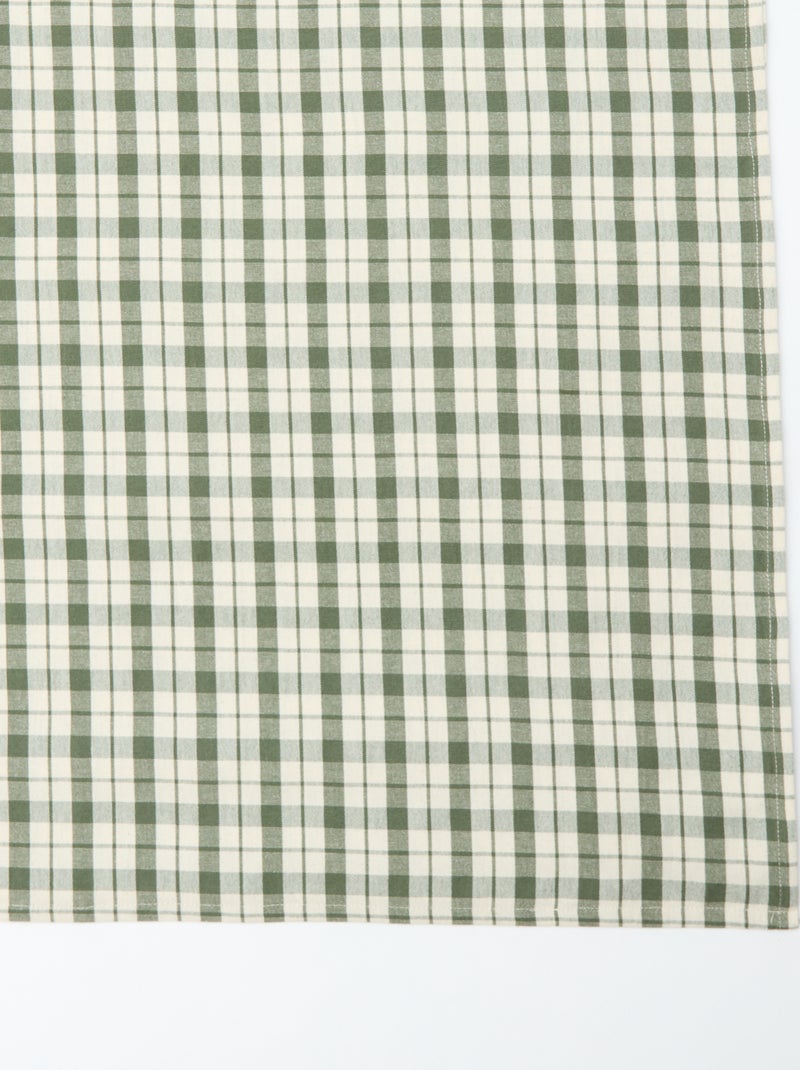 Mantel estampado de cuadros (150x200 cm) - Kiabi Home Kaki - Kiabi