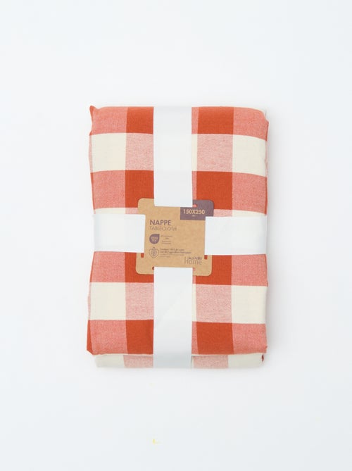 Mantel estampado de cuadros (150x250 cm) - Kiabi Home - Kiabi
