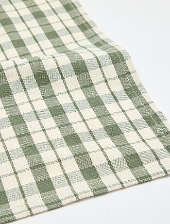 Mantel estampado de cuadros (150x300 cm) - Kiabi Home
