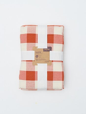 Mantel estampado de cuadros (150x300 cm) - Kiabi Home