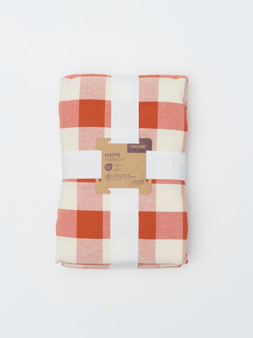 Mantel estampado de cuadros (150x300 cm) - Kiabi Home - Kiabi