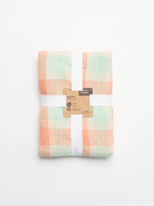 Mantel estampado de cuadros - Kiabi
