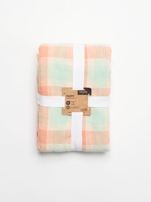 Mantel estampado de cuadros - Kiabi