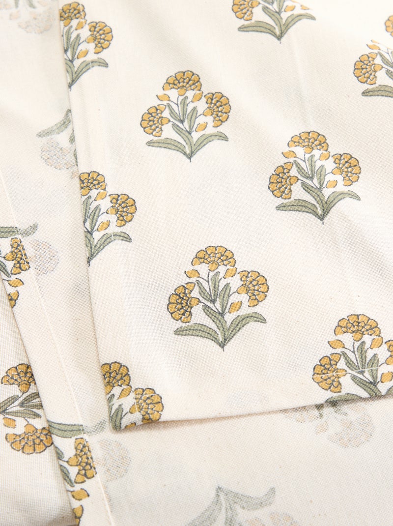 Mantel estampado de flores Verde - Kiabi