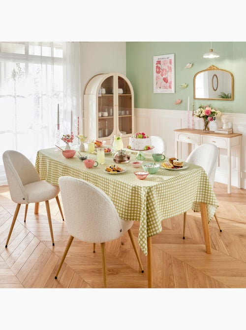 Mantel flor de rosa 250x150cm verde claro - Kiabi