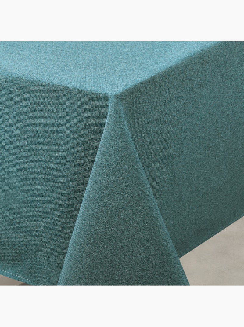 Mantel impermeable antimanchas efecto lino Azul petróleo - Kiabi