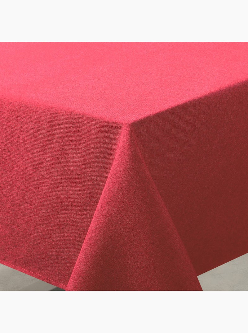 Mantel impermeable antimanchas efecto lino Rojo - Kiabi