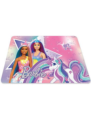 Mantel individual barbie unicornio estampado – 42 x 28,5 cm