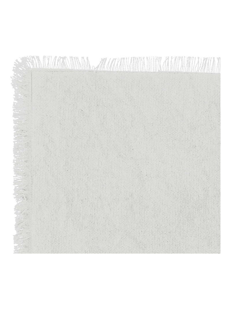 Mantel individual con flecos Blanco - Kiabi