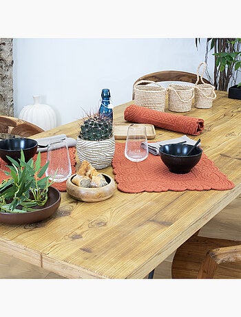 Mantel individual de algodón acolchado Morphee