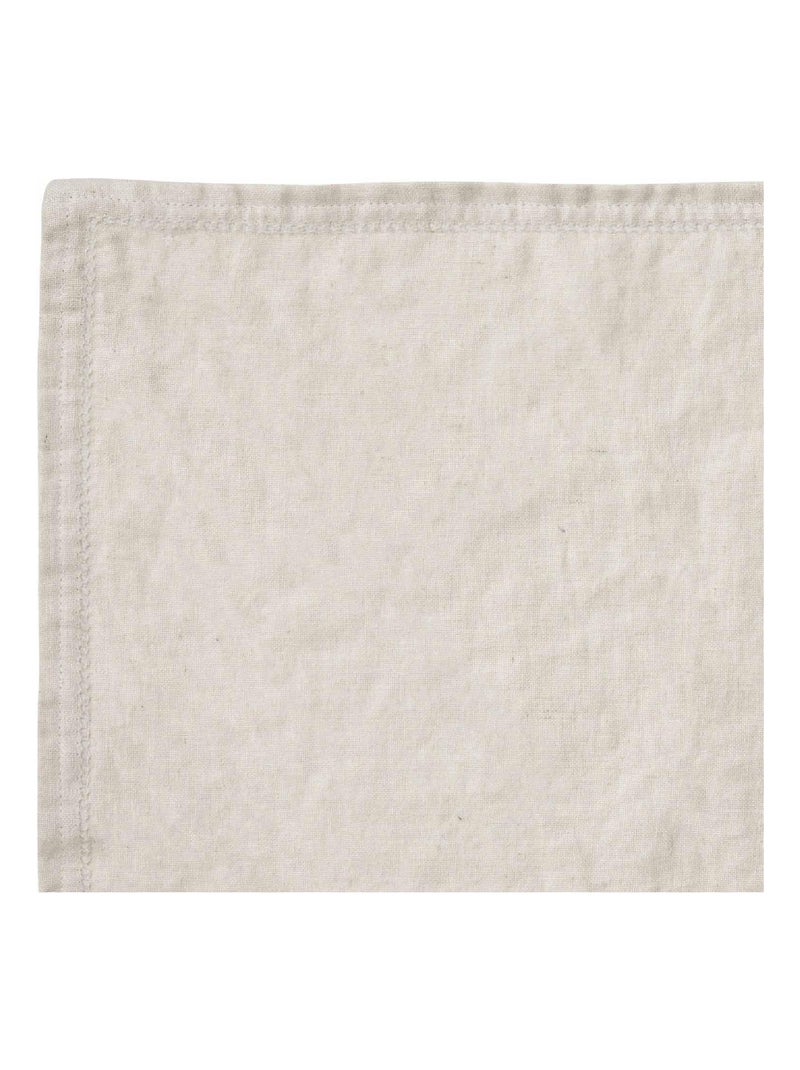 Mantel individual de algodón/lino Beige - Kiabi