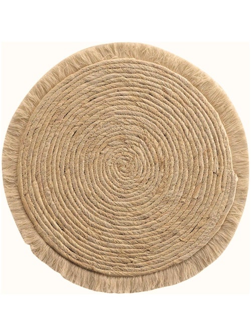Mantel individual de junco con flecos - Kiabi